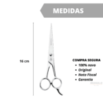 Tesoura De Cabelo Profissional Fio Laser 6 Mundial Bc-343 Aço - Imagem 9