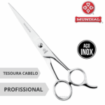 Tesoura De Cabelo Profissional Fio Laser 6 Mundial Bc-343 Aço