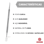 Espatula Empurrador Cutícula Mundial Profissional Aço Inox - Imagem 3