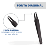 Pinça Diagonal Profissional Sobrancelha Soft Mundial Bc-395 - Imagem 7