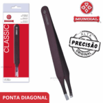 Pinça Diagonal Profissional Sobrancelha Soft Mundial Bc-395