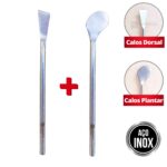 Kit Bisturi Calos Plantar + Bisturi Dorsal Podologia Inox