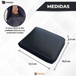 Carteira Masculina de Couro Legítimo Grande Zíper externo Completa grande executiva porta documentos Monolo - Imagem 9