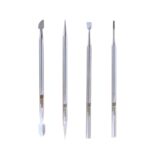 Kit Espátula Palito Desencravador Raspador Manicure Aço Inox - Imagem 2