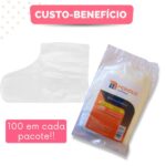 Botinha Plástica Descartável Pedicure com 100 Unidades - Imagem 3
