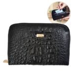 Carteira Feminina Pequena de Zíper Couro Legítimo