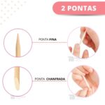 100 Palitos Unha Manicure Cutícula Descartável Profissional - Imagem 2