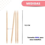 100 Palitos Unha Manicure Cutícula Descartável Profissional - Imagem 5