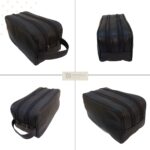 Necessaire Masculina bolsa porta objeto viagem Couro Grande - Imagem 2