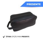 Necessaire Masculina bolsa porta objeto viagem Couro Grande - Imagem 7