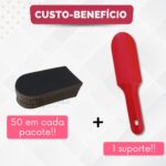 50 Lixas para Pés Refil Descartável + 1 Base Suporte Anatômica - Imagem 4