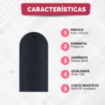 50 Lixas para Pés Refil Descartável + 1 Base Suporte Anatômica - Imagem 2