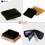 Carteira Masculina de Couro Legítimo Grande Zíper externo Completa grande executiva porta documentos Monolo - Imagem 4