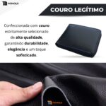 Carteira Masculina de Couro Legítimo Grande Zíper externo Completa grande executiva porta documentos Monolo - Imagem 8