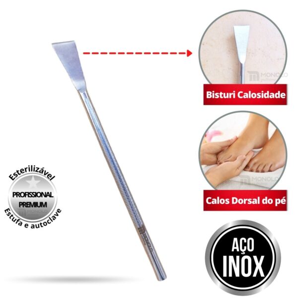 Bisturi para Calosidade Dorsal Profissional Aço Inox