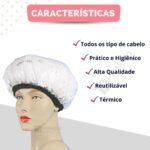 Touca Térmica Metalizada c/ bolinhas isopor p/ Hidratação Capilar - Imagem 2