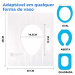 Protetor Assento Vaso Sanitário Descartável - Dispenser c/ 50 - Imagem 7