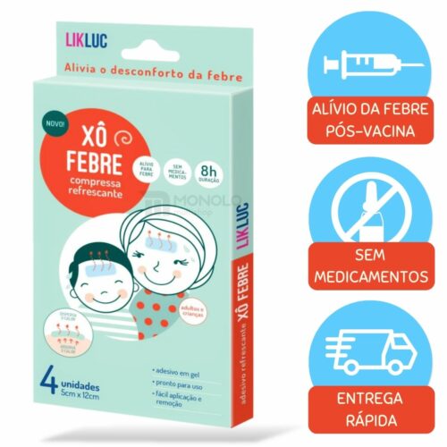 Xô Febre Compressas Refrescantes Alívio Febre - Azul