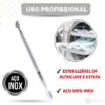 Kit 5 Espátula Cutícula Unha Manicure Empurrador Raspador Profissional Aço Inox Premium - Imagem 3