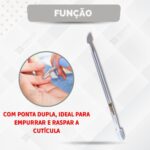 Kit 10 Espátula Cutícula Unha Manicure Empurrador Raspador Profissional Aço Inox Premium - Imagem 4