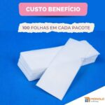 Papel depilação TNT Lenço Descartável Folhas 100 unid Fácil e prático de usar - Imagem 6