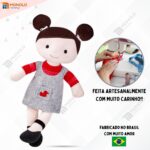 Boneca Pano Infantil Lara Antialérgico E Lavável 32 Cm Linda - Imagem 5