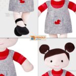 Boneca Pano Infantil Lara Antialérgico E Lavável 32 Cm Linda - Imagem 10