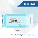 200 Envelopes de Esterilização Alicate Autoclave 9cm x 23cm Auto selante - Imagem 6