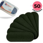 50 Lixas Refil Pé Descartável Pedicure Adesiva Colante Preta - Imagem 2