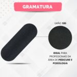 50 Lixas Refil Pé Descartável Pedicure Adesiva Colante Preta - Imagem 8