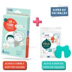 Kit Vacina Xo Febre Adesivo Gel + Pikluc Alivia Dor Vacina