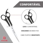 Tesoura Cortar Cabelo Barbeiro Com Descanso Grande Mundial - Imagem 4