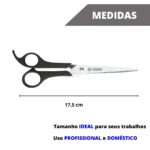 Tesoura Cortar Cabelo Barbeiro Com Descanso Grande Mundial - Imagem 6