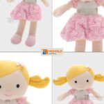 Boneca Pano Malu Infantil Menina Antialérgico Lavável 32 Cm Linda - Imagem 8