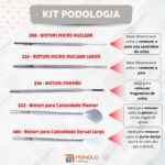 Kit Bisturi Podólogo 208 214 254 222 484  Podologia Unha Aço Inox Profissional - Imagem 2