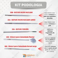 Bisturi Podólogo Kit 208, 214 e 254 Formão Desencravar Unha Aço Inox  Premium – MONOLO MULTISHOP