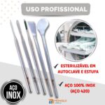 Kit Bisturi Podólogo 208 214 254 222 484  Podologia Unha Aço Inox Profissional - Imagem 3