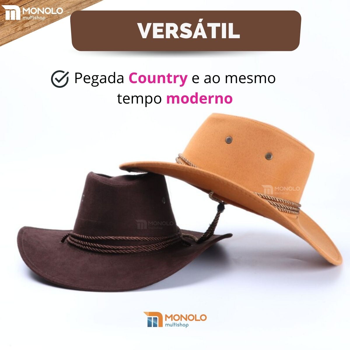 Chapéu Country Cowboy Rodeio Masculino Feminino Boiadeiro