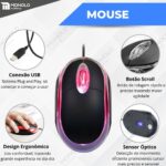 Kit Capa Case Pasta Notebook 15,6 14 17 + Mouse cabo Usb Led - Imagem 6