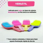 Kit Escova Cabelo Raquete + Escova Flex Hexa Vazada Desembaraçadora - Imagem 9