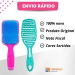 Kit Escova Cabelo Raquete + Escova Flex Hexa Vazada Desembaraçadora - Imagem 10
