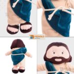 Boneco Jesus Cristo Maria Religioso Pano Pelúcia Divino Sagrado Presente Menino Menina Antialérgico e Lavável - Imagem 8