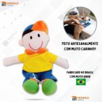 Boneco Pano Infantil Pelúcia Menino Matheus Antialérgico e Lavável - Imagem 5