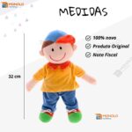 Boneco Pano Infantil Pelúcia Menino Matheus Antialérgico e Lavável - Imagem 9