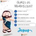 Boneco Jesus Cristo Maria Religioso Pano Pelúcia Divino Sagrado Presente Menino Menina Antialérgico e Lavável - Imagem 2