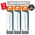 Kit 3 Bisturi Cureta 261 Removedor Cutícula Unha Manicure Podologia Profissional Aço Inox Monolo - Imagem 2