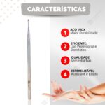 Kit 3 Bisturi Cureta 261 Removedor Cutícula Unha Manicure Podologia Profissional Aço Inox Monolo - Imagem 3