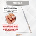 Kit 3 Bisturi Cureta 261 Removedor Cutícula Unha Manicure Podologia Profissional Aço Inox Monolo - Imagem 7