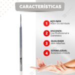 Kit 10 Bisturi Goiva 206 Removedor Cutícula Unha Manicure Podologia Profissional Aço Inox Monolo - Imagem 2