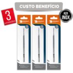 Kit 3 Bisturi Goiva 206 Removedor Cutícula Unha Manicure Podologia Profissional Aço Inox Monolo - Imagem 3